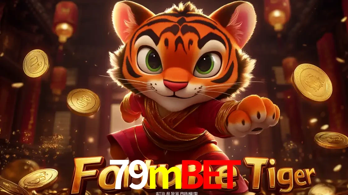 O carismático mascote do jogo de slot Fortune Tiger, um tigre fofo em pose de artes marciais, pronto para trazer sorte e multiplicadores de ganhos no cassino online 79mbet.